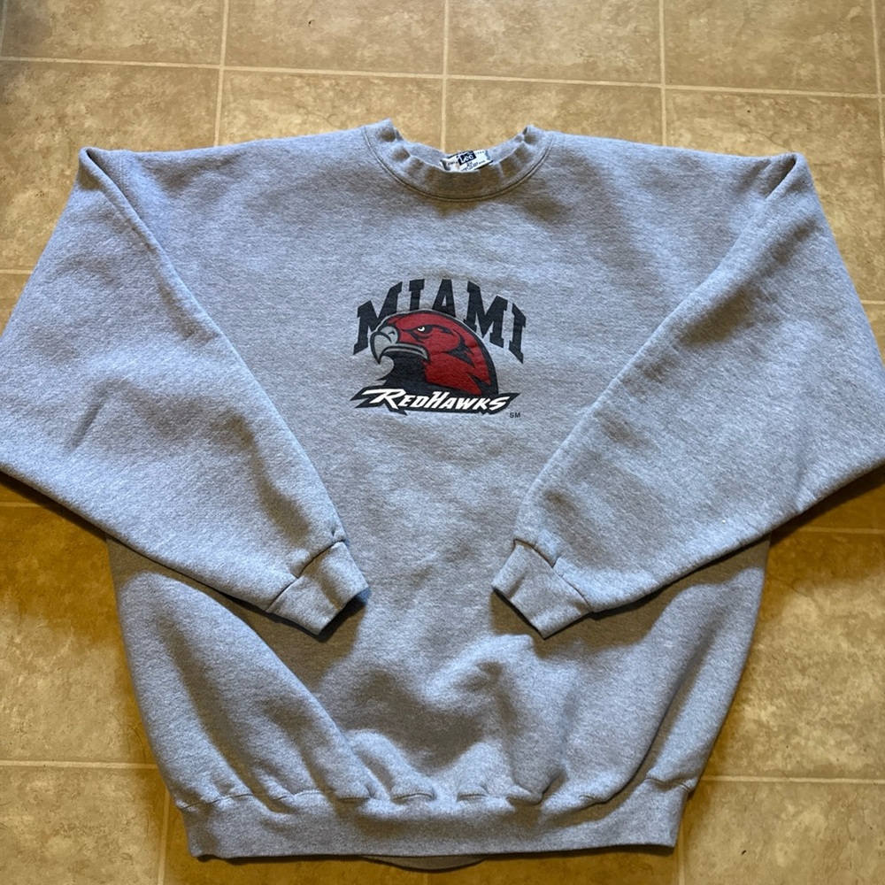 VTG Lee ultraweight Made in USA Ohio Redhawks crewneck sweatshirt